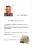 Reiner  Hauser, Mag.